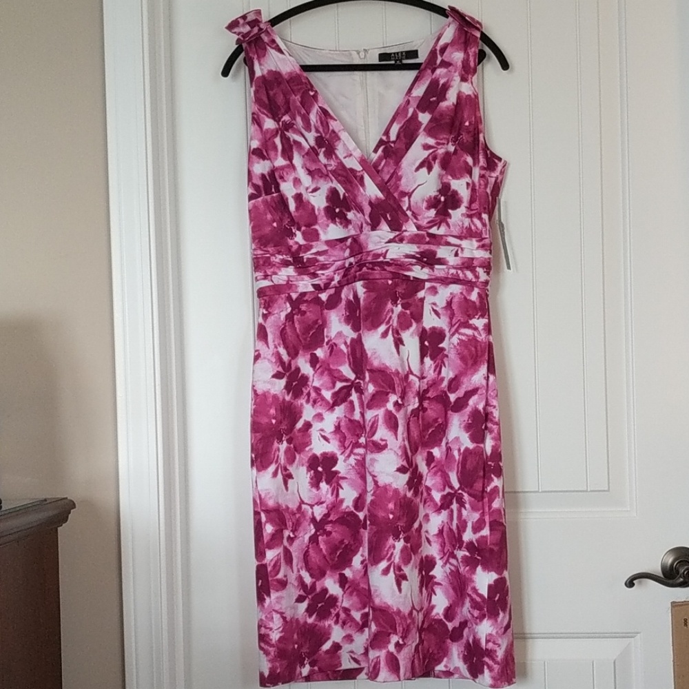 NWT Alex Marie "Melania" floral fuscia dress,10